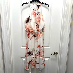 White House Black Market Chiffon Style Floral Dress